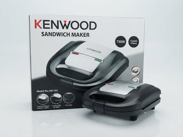 Kenwood 750W Sandwich Maker (KN-102) – Dual Slice Non-Stick Coated Toasting & Grill Plates