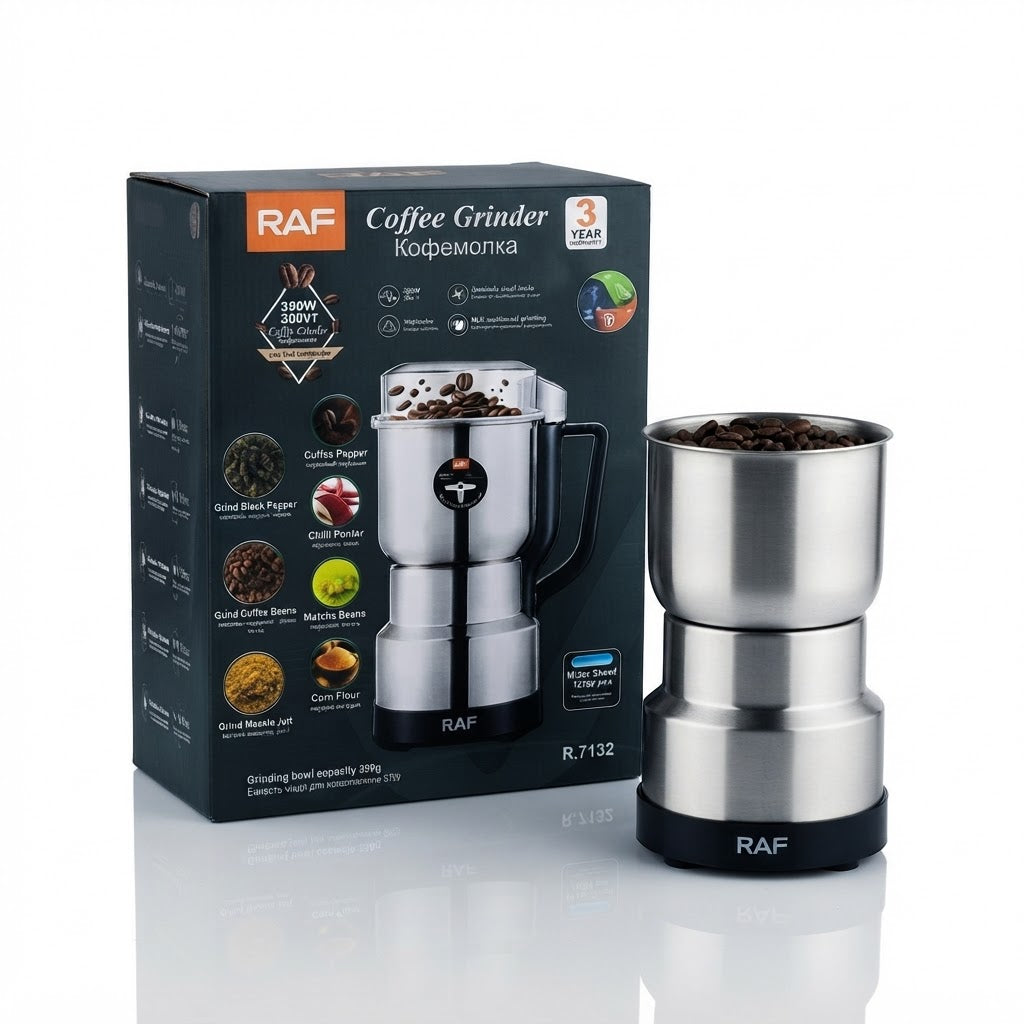 RAF 350g Heavy Duty Coffee & Spice Grinder (R.7132) – Commercial Stainless Steel Masala Mill
