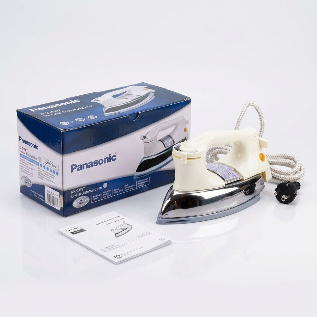 Panasonic Heavy Weight Automatic Dry Iron (NI-22AWTXJ) – Deluxe Golden Soleplate & Japanese Quality (6 lbs)
