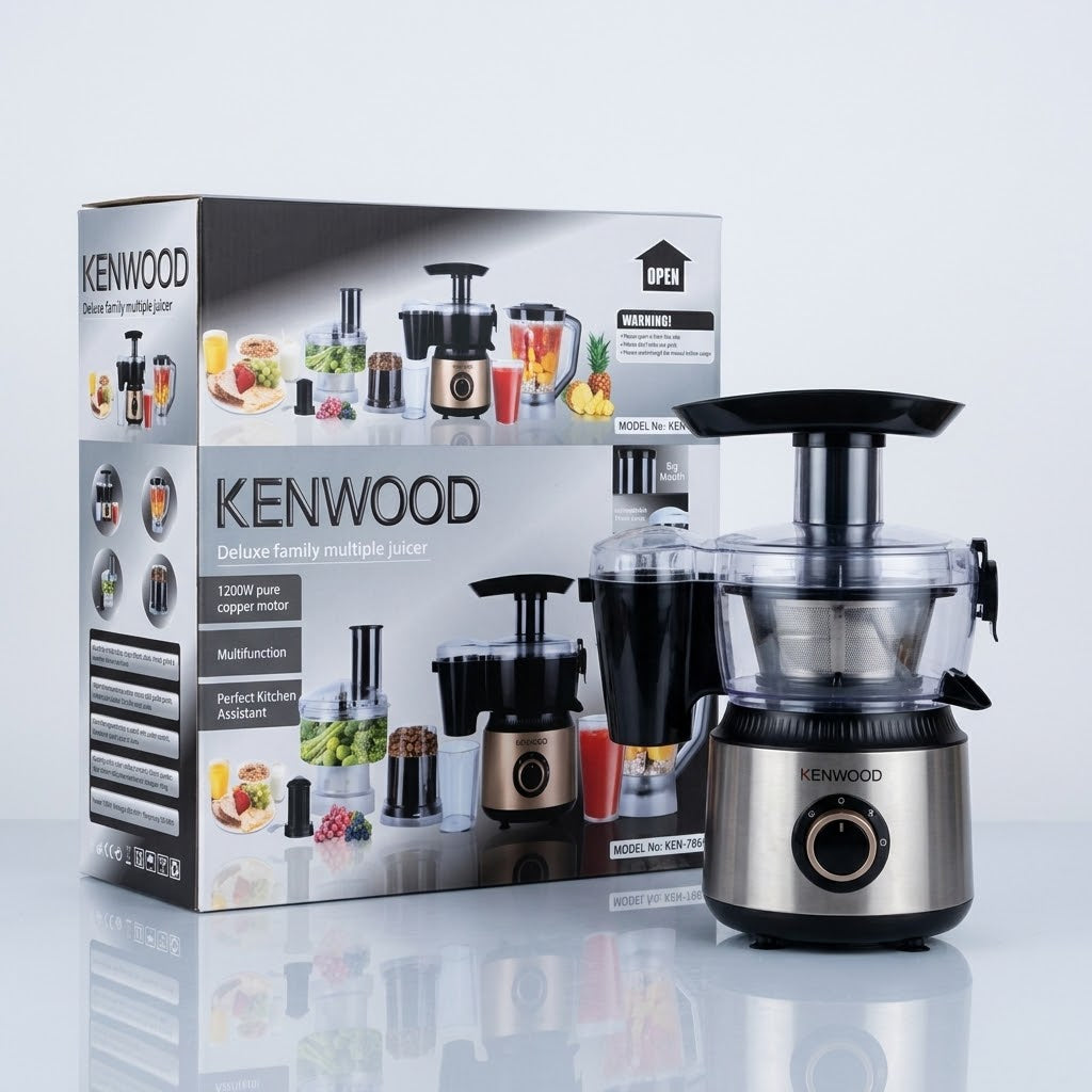 Kenwood Deluxe Family Juicer & Food Processor (KEN-786FP / 1200W) – Pure Copper Motor 4-in-1 Station