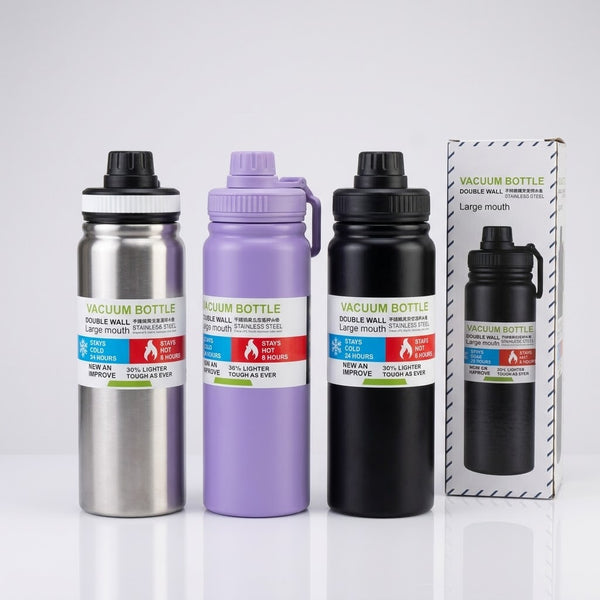 Double Wall Stainless Steel Gym & Fitness Vacuum Bottle (1000ml) – Extra Large Leakproof Sport Thermos Flask
