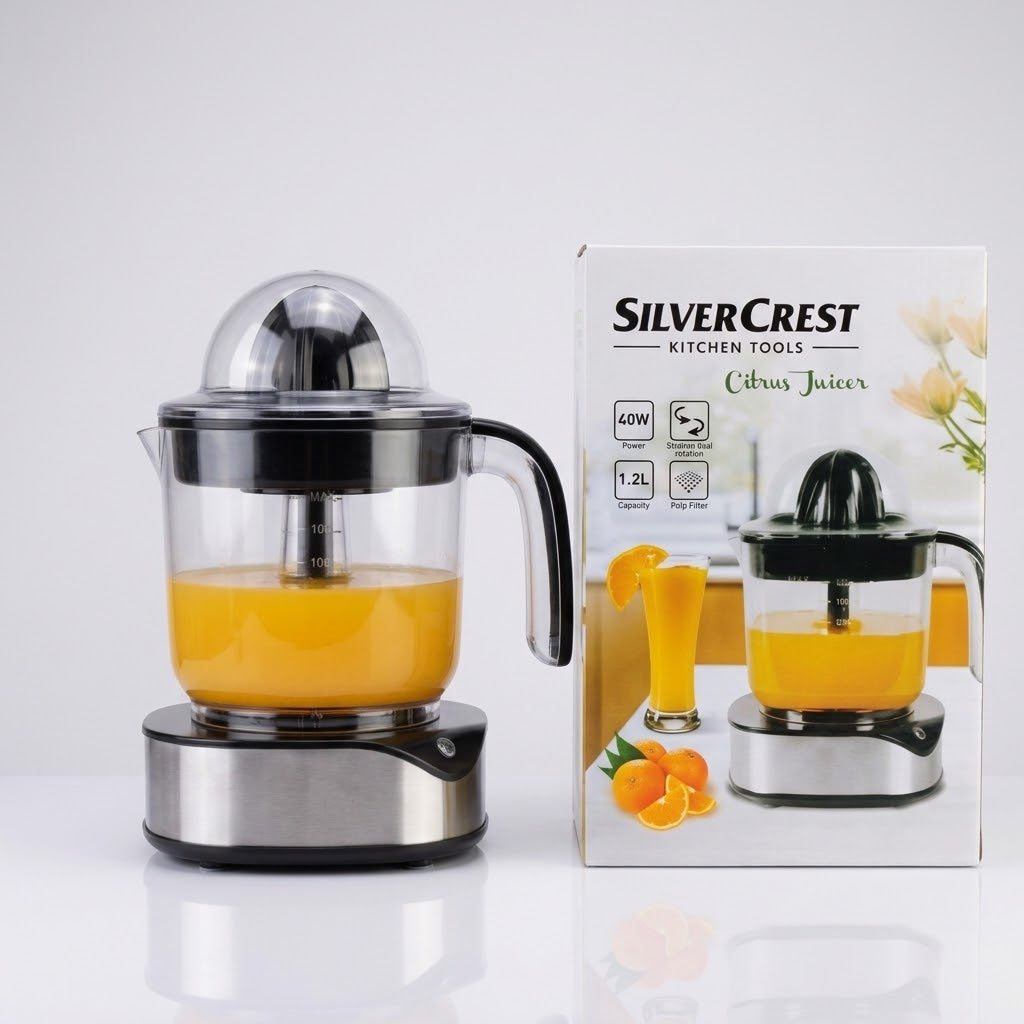 SilverCrest Electric Citrus Juicer 40W (SC-6188 / 1.2L) – Bi-Directional Orange & Lemon Squeezer