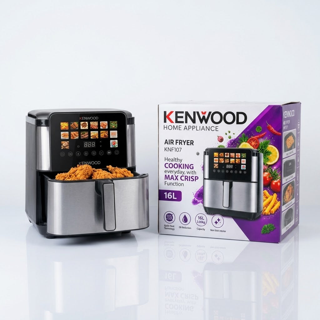 Kenwood Air Fryer KNF107 (16L Digital / 2200W) – Max Crisp Multi-Functional Oven with Touch Display