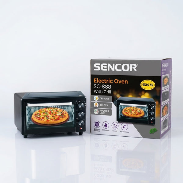 Sencor 35L Electric Digital Oven with Grill & Rotisserie (SKS-DG35 / 1600W) – Multi-Function Countertop Oven