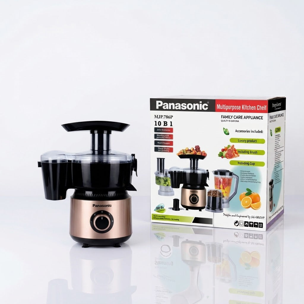 Panasonic 10-in-1 Multipurpose Kitchen Chef Food Processor (MJP-786P) – 1200W Copper Motor Multi-Machine