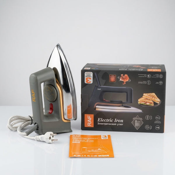 RAF Heavy Weight Classic Electric Dry Iron – Heavy Soleplate with Ergonomic Grip & Thermal Safety