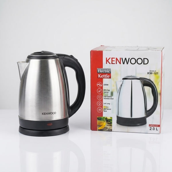 Kenwood KW-101 2.0L Stainless Steel Electric Kettle (2200W) – BPA Free Cordless Water Boiler