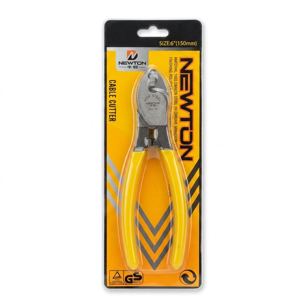 Newton 6" (150mm) Heavy Duty High Carbon Steel Cable Cutter Pliers – GS/TÜV Certified Wire Cutting Tool